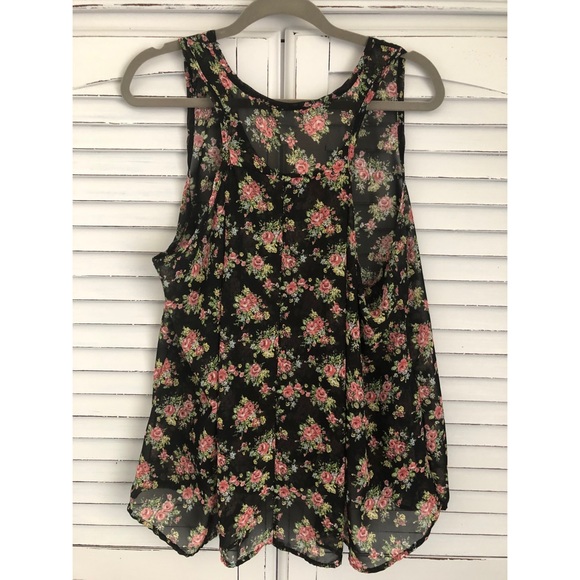 Deb Sheer Floral Tank - Picture 2 of 3